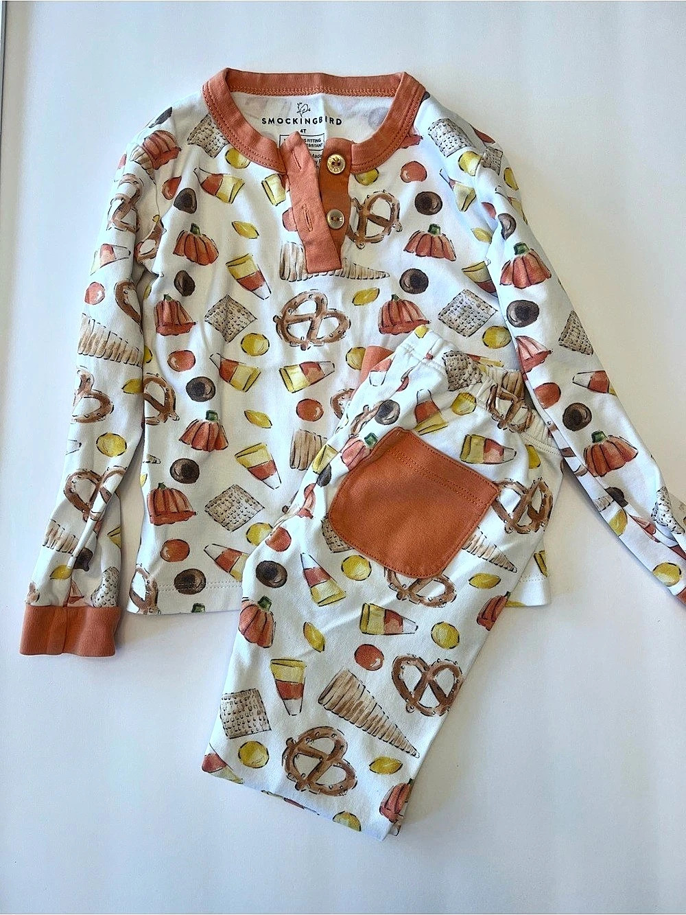 SMOCKINGBIRD Halloween Treats Pima Cotton Pajamas 4T